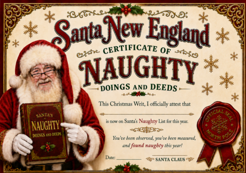 Naughty Certificate